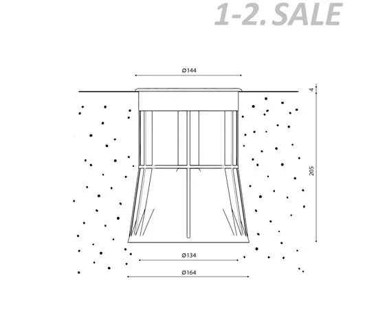 774378 - SWG/Design LED Напольный садовый LED встр. св-к, 6,7W, 3000K 2K, серый, DL-LOE-1022A-6.7-GR-WW-DM (1)