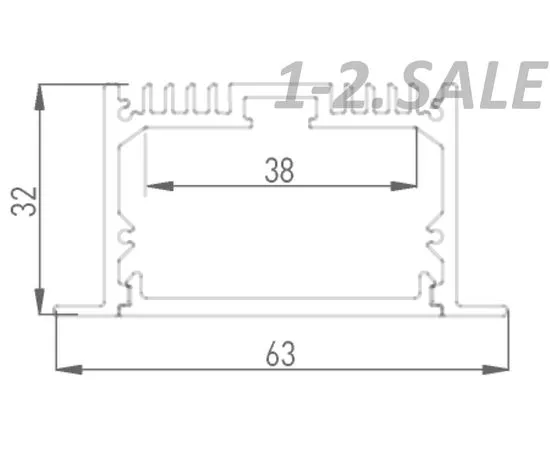 774452 - SWG/Design LED встр. алюминиевый профиль Design LED LE 6332, 2500 мм (11)
