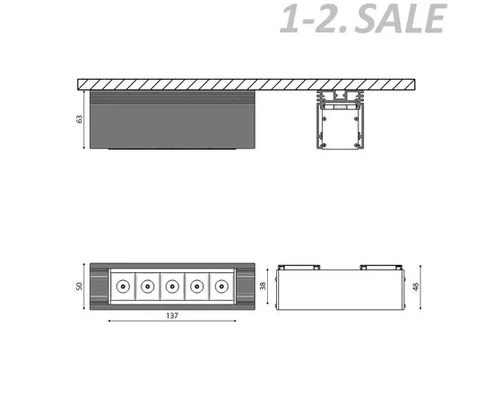 774491 - SWG/Design LED LED потолочный св-к св/д SY Черный 10W 4000 SY-601221-BL-10-NW (3)