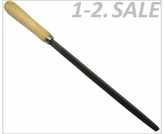 729603 - 3-ON Напильник с деревянной ручкой №2, трехгранный, 200 мм, 04-05-200 (2)
