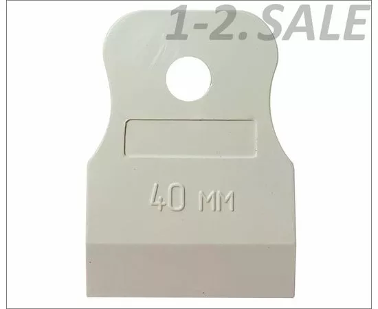 729698 - 3-ON Шпатель резиновый, 40 мм, белый, эконом,(цена за шт.) 02-04-304 (2)