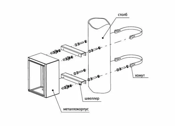 Комплект крепления металлокорпуса к столбу монтажной полосой. Tsi-box-brpl-1 кронштейн. Кронштейн кс-2 (3. Комплект крепления металлокорпуса к столбу кщ-2. Кс-1 кронштейн крепления на опору.