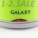 600830 - Чайник электр. Galaxy GL-0307 зеленый (диск, 1,7л) 2кВт, двойной корпус, нерж.сталь/пластик (8)