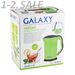 645330 - Чайник электр. Galaxy GL-0318 зеленый (диск, 1,7л) 2кВт, двойной корпус, нерж.сталь/пластик (6)