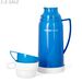 552962 - Термос Венеция стекл.колба/пластик, узкое горло, 1л, чашки 2шт, синий, арт.60030 Master House (3)