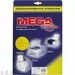632952 - Бейдж Самоклеющийся белый Mega,80х50 мм А4 20л/уп. (3)