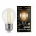 581772 - Gauss Filament лампа Шар G45 E27 5W(420lm) 2700K 2K 80x45 филамент (нитевидная), прозр. 105802105 (1)