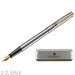 754175 - Ручка перьевая DIPLOMAT Traveller stainless steel gold F синий D10057453 1006793 (2)