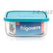 687095 - Bormioli Rocco контейнер стекло Frigoverre квадратный 15*15 см, 750 мл, с синей крышкой B387870 (5)