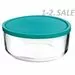 687107 - Bormioli Rocco контейнер стекло Frigoverre круглый d-23 см, 2600 мл, с синей крышкой B388470 (4)