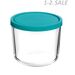 687108 - Bormioli Rocco контейнер стекло Frigoverre круглый высокий d-12 см,700 мл,с синей крышкой B339140-1 (2)