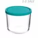 687109 - Bormioli Rocco контейнер стекло Frigoverre круглый высокий d-12 см,700 мл, с синей крышкой B339140 (4)
