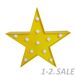 718632 - APEYRON св-к св/д ночник Звезда 3W(250lm) (2xR6) 270x270x27 желтый 12-24 12-24 (2)