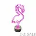 776707 - APEYRON св-к декоративный св/д неон. настольный Фламинго 3W 3xАА розовый 130x85x300мм 12-69 (2)