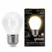 645963 - Gauss Filament лампа Шар G45 E27 5W(420lm) 2700K 2K 80x45 филамент (нитевидная), матов. 105202105 (1)