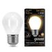 645963 - Gauss Filament лампа Шар G45 E27 5W(420lm) 2700K 2K 80x45 филамент (нитевидная), матов. 105202105 (1)