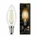 650791 - Gauss Filament лампа Свеча C37 E14 9W(680lm) 2700K 2K 97x35 филамент (нитевидная) прозр. 103801109 (1)