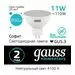 782781 - Gauss Elementary лампа MR16 GU5.3 220V 11W(850lm) 4100K 4K 50x50 матов., пластик 13521 (1)