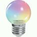 780576 - Feron Лампа св/д шар G45 E27 1W RGB прозрач. плавн.смена цвет 70x45 д/гирлянды Белт Лайт LB-37 38132 (1)