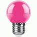 780578 - Feron Лампа св/д шар G45 E27 1W розовый 70x45 д/гирлянды Белт Лайт LB-37 38123 (1)