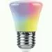 780583 - Feron Лампа колокольчик C45 E27 1W RGB матов плавн смена цвет 70x45д/гирлянды Белт Лайт LB-372 38117 (1)