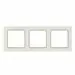 769034 - EKF Стокгольм рамка 3 мест. белая с линией цвета шампань (PC) EAM-G-302-20 (1)