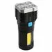 864163 - Ultraflash фонарь ручной LED51525 (акк. 4V 0.4Ah) 4LED+COB 3W, черн/пласт, 4 реж, micro-USB, бокс (1)