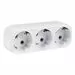459680 - EKF Разветвитель (тройник) 3 роз. 16А 250V плоский, земля, белый ARP16-3 (2)