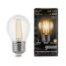 581772 - Gauss Filament лампа Шар G45 E27 5W(420lm) 2700K 2K 80x45 филамент (нитевидная), прозр. 105802105 (2)