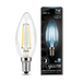 645940 - Gauss Filament лампа Свеча E14 7W(580lm) 4100K 4K 97x35 филамент (нитевидная), прозр. 103801207 (2)