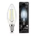 677158 - Gauss Filament лампа Свеча E14 11W(750lm) 4100K 4K филамент (нитевидная) прозр. 103801211 (2)