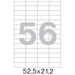 52646 - Этикетки самоклеящиеся MEGA LABEL 52,5х21,2 мм / 56 шт. на листе А4 (100 листов/пач 73577 (5)