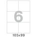 52636 - Этикетки самоклеящиеся MEGA LABEL 105х99 мм / 6 шт. на листе А4 (100 листов/пач.) 73567 (5)