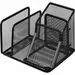 702331 - Подставка Attache 4х секц. для ручек,писем,мет.сетка,145х130х128мм чёрная 688773 (3)