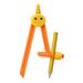 755979 - Циркуль №1 School пластиковый, длина 135мм, с карандашом, оранжевый,блистер 1036153 (4)