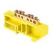 676442 - EKF Шина N Ноль (нул.) 6х9мм 6 отв. латунь желтый изолятор на DIN-рейку, инд. ШК sn0-63-06-dz-r (1)