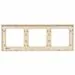 769034 - EKF Стокгольм рамка 3 мест. белая с линией цвета шампань (PC) EAM-G-302-20 (6)