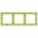 769031 - EKF Стокгольм рамка 3 мест. белая с линией цвета зеленый (PC) EAM-G-302-10 (6)