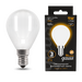 784756 - Gauss Filament Шар 9W(590lm) 3000К 2K E14 milky матов. филамент (нитевидная) 105201109 (2)