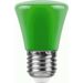 694382 - Feron Лампа св/д колокольчик C45 E27 1W зеленая матовая Белт Лайт 70x45, LB-372 25912 (1)
