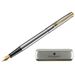 754175 - Ручка перьевая DIPLOMAT Traveller stainless steel gold F синий D10057453 1006793 (1)
