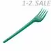 713476 - Вилка однораз. 165мм, зеленая, КОМУС ПС 100шт/уп (1)